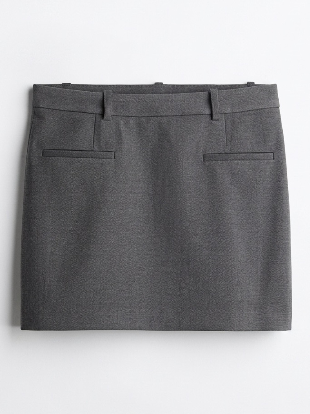 H&M| Divided| Dark Grey Marl Tailored Mini Skirt Sz 10